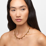 Arizona Tigers Eye Peridot Gem Drop Necklace