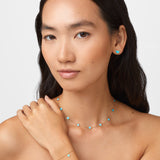 Turquoise Inlay Heart Earrings