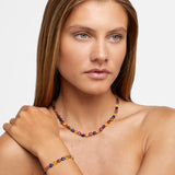 Arizona Dark Rainbow Sapphire Candy Necklace