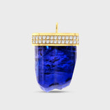 Jumbo Tanzanite Double Diamond Cap Charm