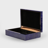 Blue Lapis Jewelry Box with Brass Hinge