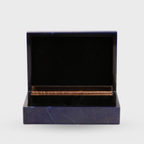 Blue Lapis Jewelry Box with Brass Hinge