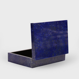 Blue Lapis Jewelry Box with Brass Hinge