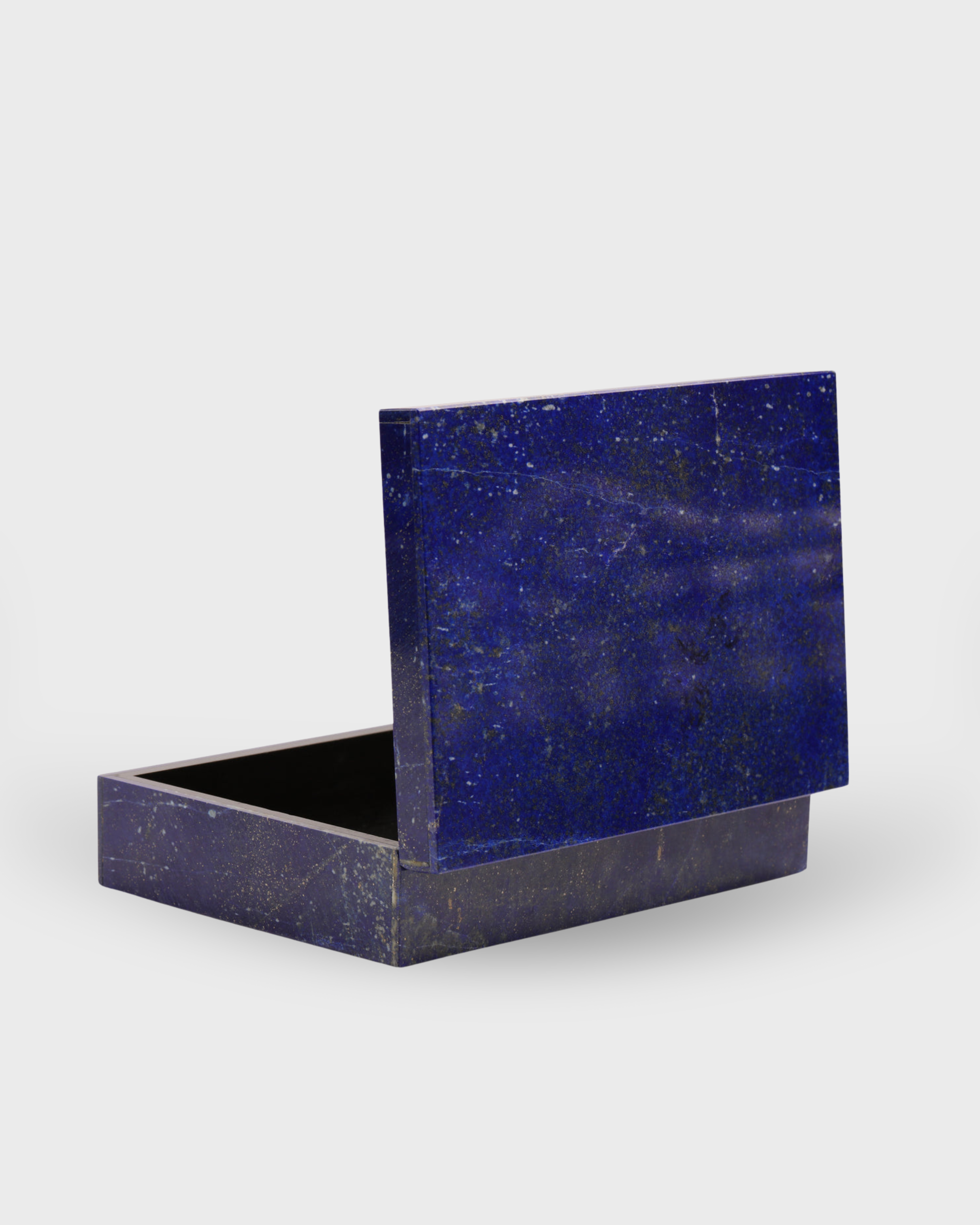 Blue Lapis Jewelry Box with Brass Hinge