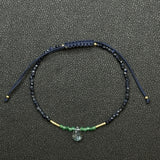 Merelle Sapphire Emerald Aquamarine Cord Bracelet