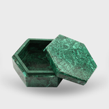 Malachite Hexagon Jewelry Box