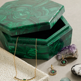 Malachite Hexagon Jewelry Box