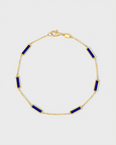 Marquet Lapis Gold Bar Chain Bracelet