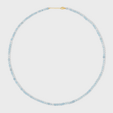 Men's Birthstone March Aquamarine Sphere Necklace