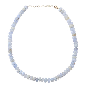 Oracle Blue Lace Agate Crystal Necklace