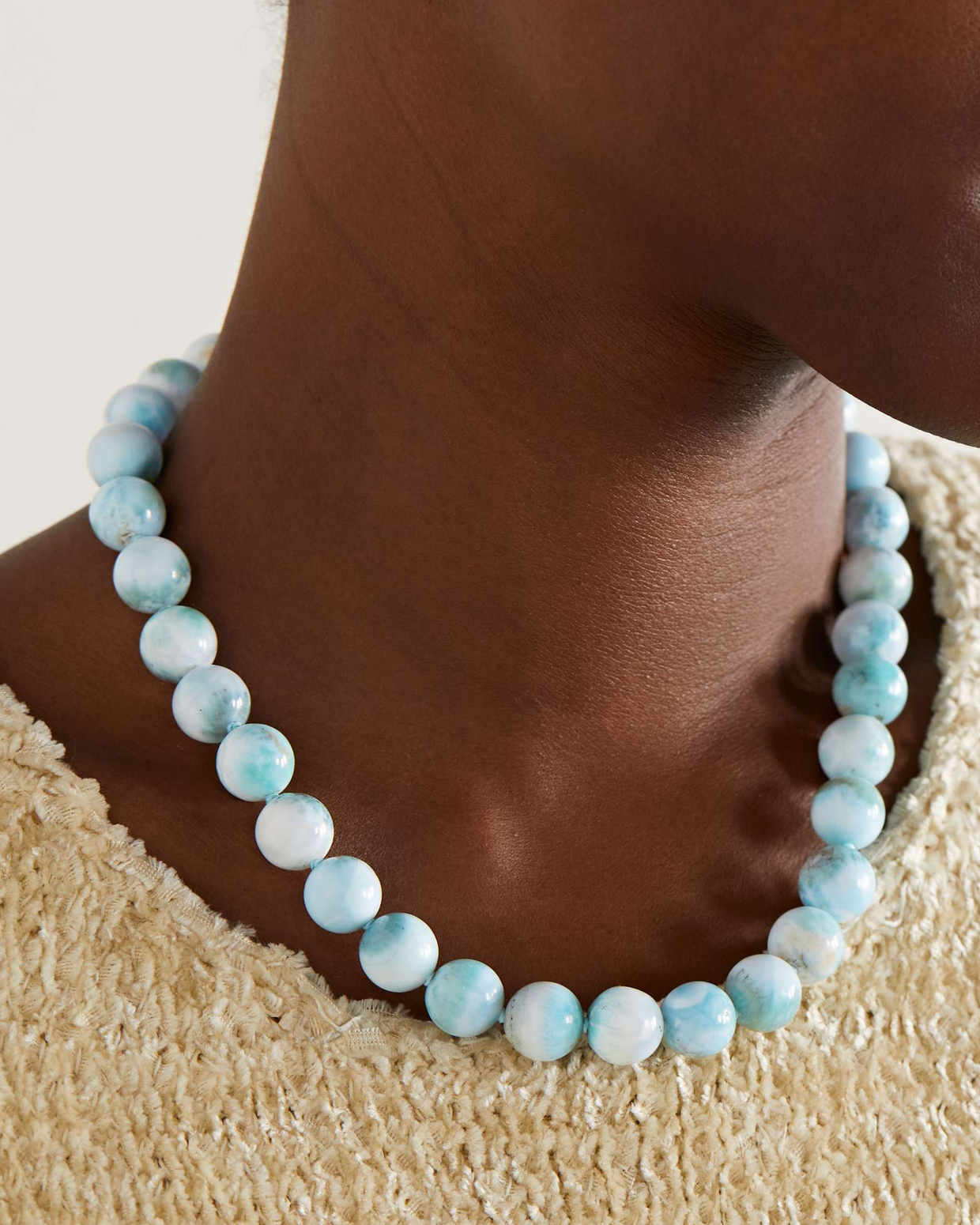 Oracle Larimar Sphere Necklace