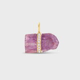 Pink Topaz Diamond Bar Charm