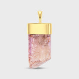 Pink Topaz Gold Cap Charm
