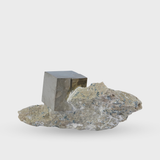 Pyrite Cube on Matrix