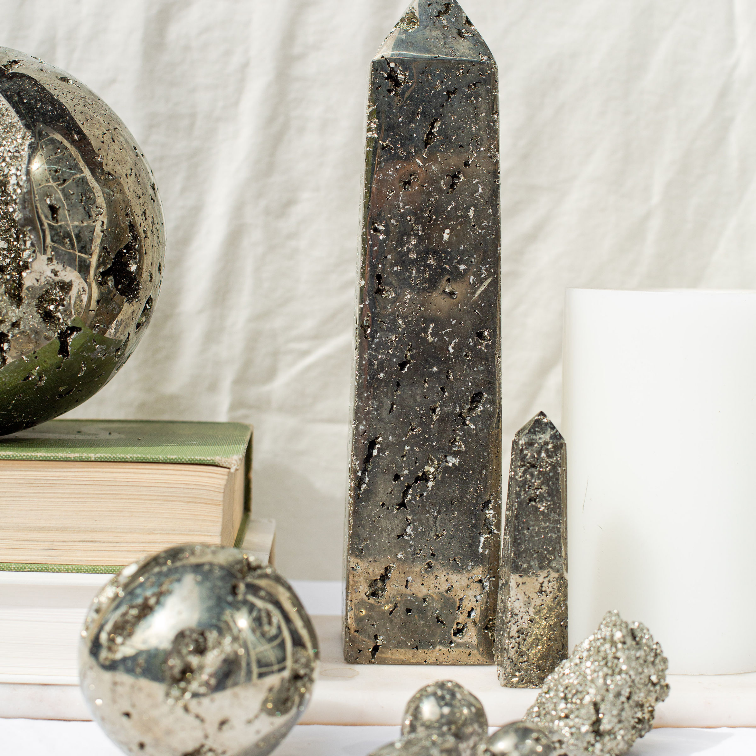 Pyrite Polished Tower