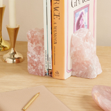 Rose Quartz Bookends