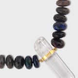 Soleil Lightening Ridge Opal Crystal Quartz Charm Necklace