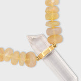 Soleil Opal Crystal Quartz Charm Necklace