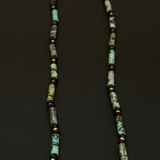 Men's Turquoise Onyx Gold Necklace
