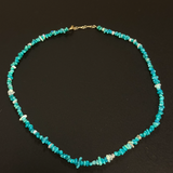 Blue Pebble Opal Necklace