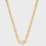 Soleil Opal Crystal Quartz Charm Necklace