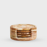 Brown Onyx Coaster Set