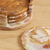 Brown Onyx Coaster Set