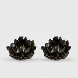 Smoky Quartz Cluster Candle Holder (Pair)