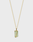 Treasure Green Tourmaline Diagonal Diamond Necklace