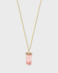 Treasure Pink Tourmaline Diamond Cap Necklace