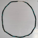Men's Turquoise Onyx Gold Necklace