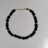 Men's Onyx Gold Bead Bracelet
