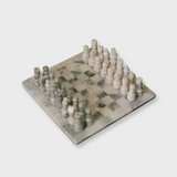 White and Grey Marble Chess Set