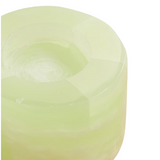 Green Calcite Cylindrical Candle Holder