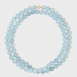 Oracle Aquamarine Double Long Sphere Necklace