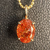 3.5 Carat Fire Sunstone Gemstone Necklace