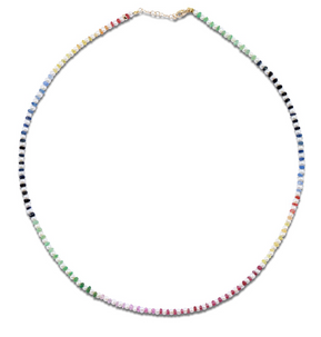 Ocean Mini Pearl Rainbow Sapphire Connection Necklace