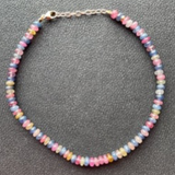 Men's Arizona Rainbow Sapphire Smooth Rondelle Bracelet