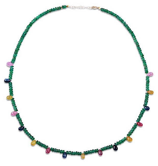Arizona Emerald Rainbow Sapphire Candy Necklace