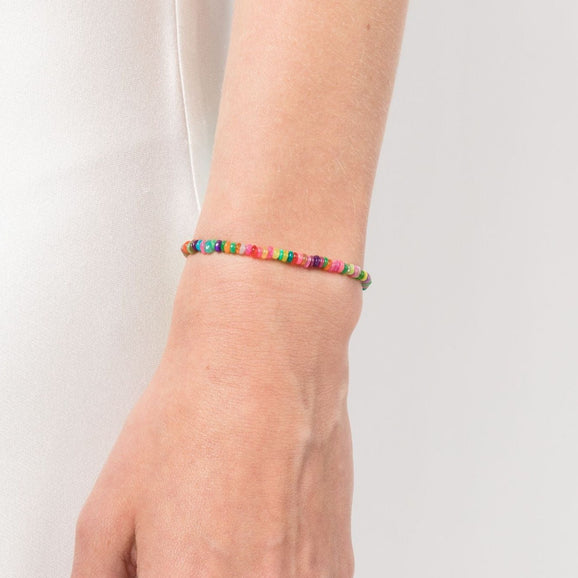 Soleil Mini Smooth Rainbow Opal Bracelet