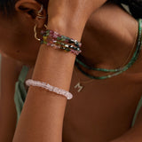 Aurora Rose Quartz Fancy Cut Bracelet