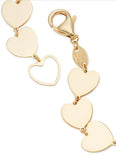 Love Solid Gold Heart Chain Bracelet