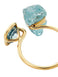 Crystalline Aquamarine Gemstone Ring
