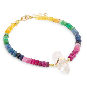 Arizona Rainbow Sapphire Crystal Charm Bracelet
