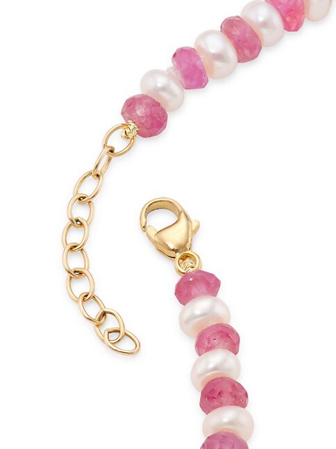 Ocean Pearl & Pink Sapphire Necklace