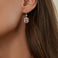 Cotton Candy Diamond Halo Tourmaline Earrings