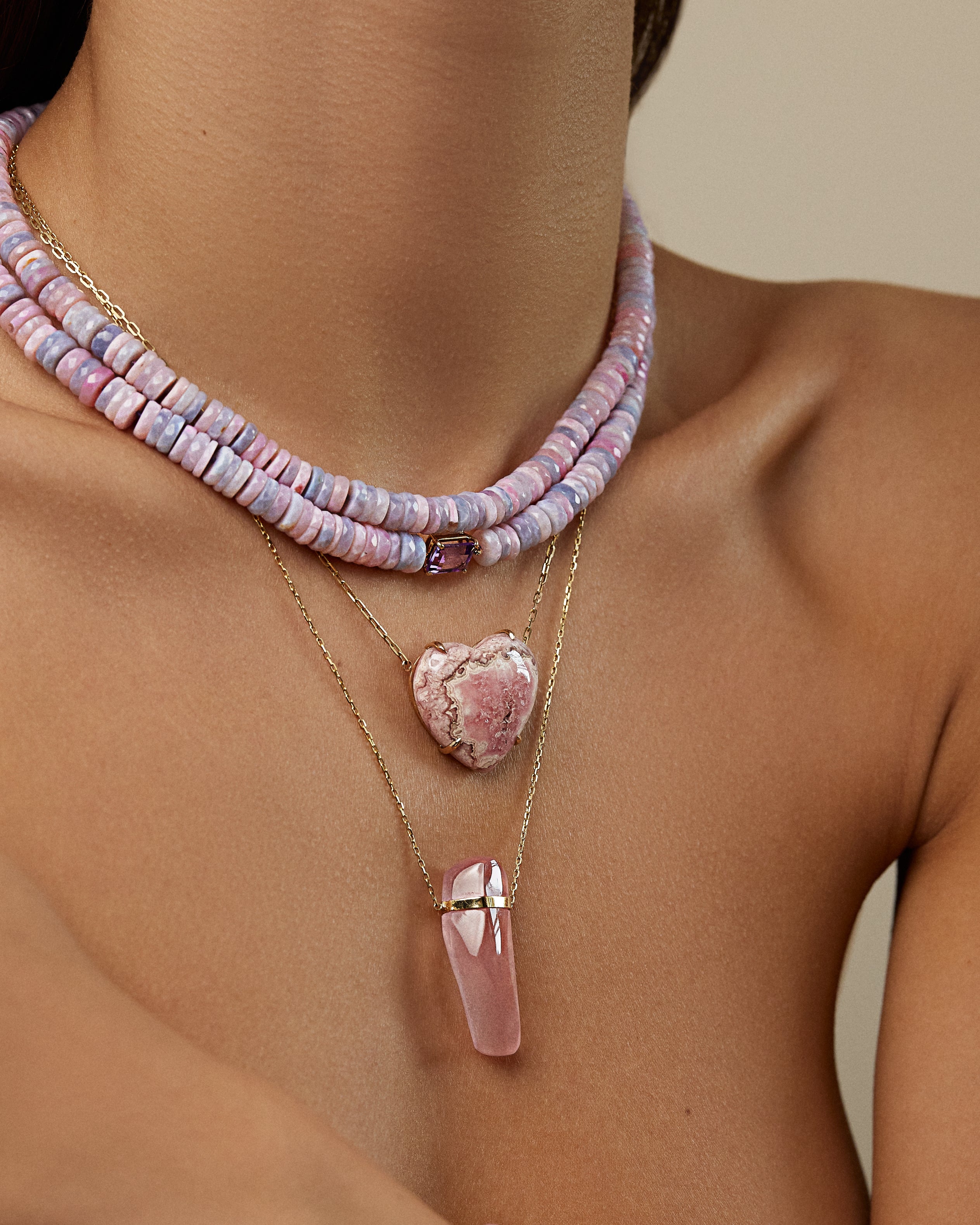 Opal crystal pendant necklace | Morbitorium