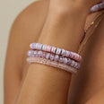 Aurora Rose Quartz Faceted Gemstone Bracelet