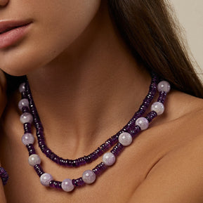 Atlas Amethyst Faceted Gemstone Necklace