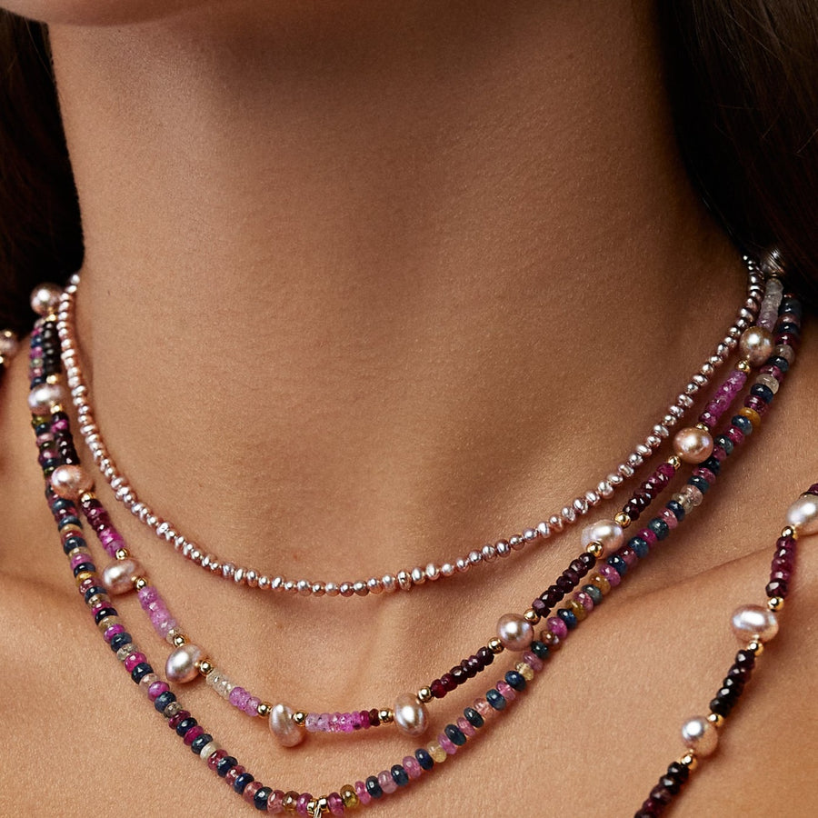 Arizona Ruby Pearl Necklace